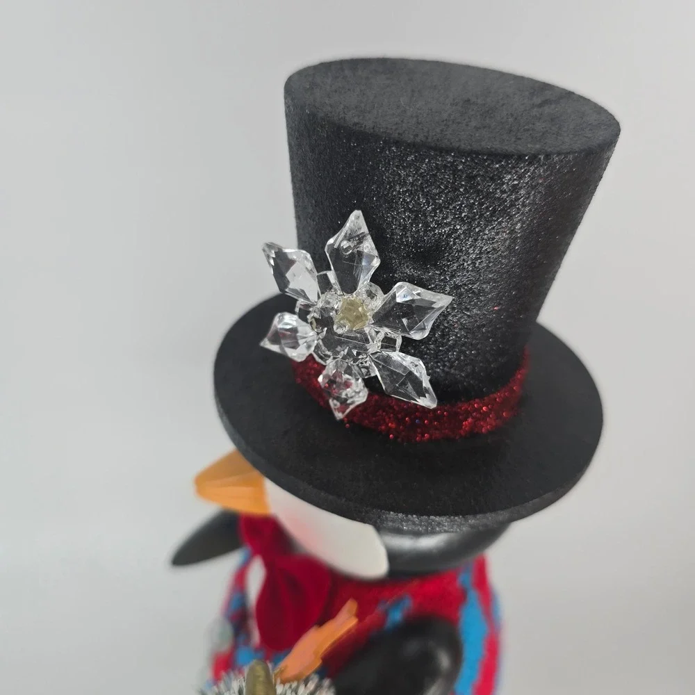 Pier 1 Penguin Nutcracker Christmas Igloo Top Hat Tree Figurine 13.5
